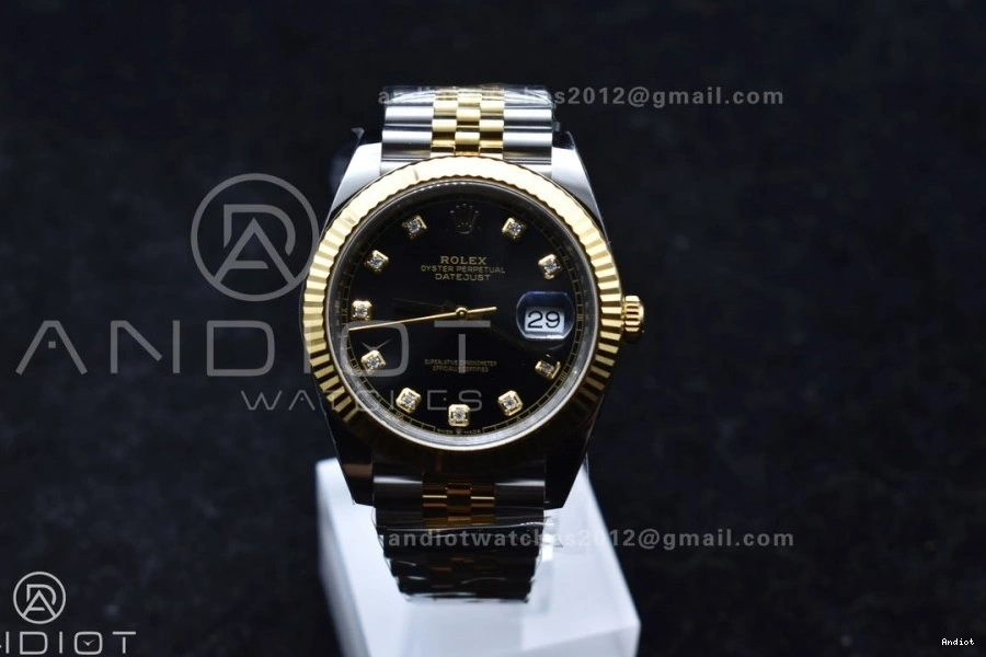VR3235 Steel Jubilee On Clean 126333 YG 904L Dial YG SS 1:1 DateJust Best 41 Edition Bracelet Diamonds 0507
